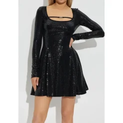 Kjole med skinnende palietter