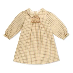 Kjole med ternet mønster