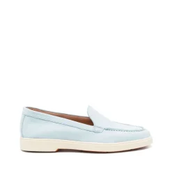 Klar Blå Loafer Sko Elegant Stil