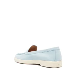 Klar Blå Loafer Sko Elegant Stil