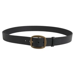 Klassisk Læder Bælte med Metalspænde
