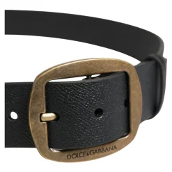 Klassisk Læder Bælte med Metalspænde