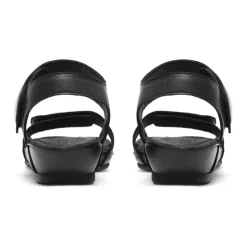 Klassisk Sort Læder Sandal - AVA