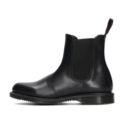 Klassiske Chelsea Boots Flora Sort Læder