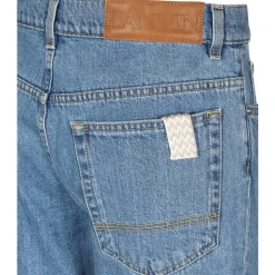 Klassiske Denim Jeans med Metal Detaljer