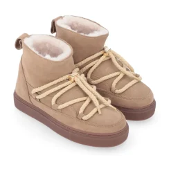 Klassiske Lave Beige Vinterstøvler