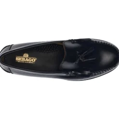 Klassiske loafers i læder med frynser