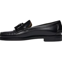 Klassiske loafers i læder med frynser