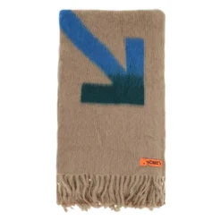 Kontrasterende Jacquard Mohair Uldtæppe