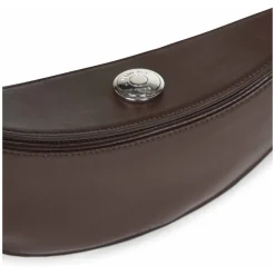 Konvertibel læder skuldertaske i midnatsbrun