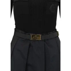 Kortærmet Kjole med Høj Hals