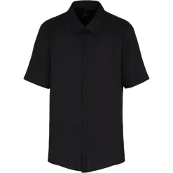 Kortærmet skjorte sort Regular Fit