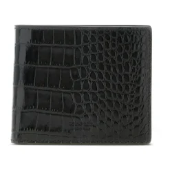Krokodillepræget læder Bifold pung