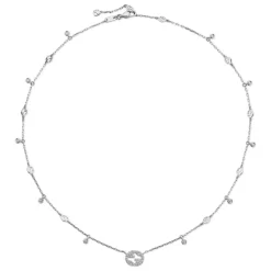 18kt Hvidguld og Diamant Halskæde