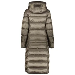 Lang foret jakke med hætte