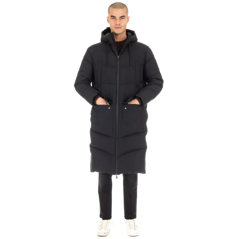 Lang, quiltet dunjakke