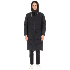 Lang, quiltet dunjakke