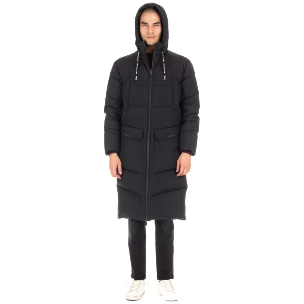 Lang, quiltet dunjakke