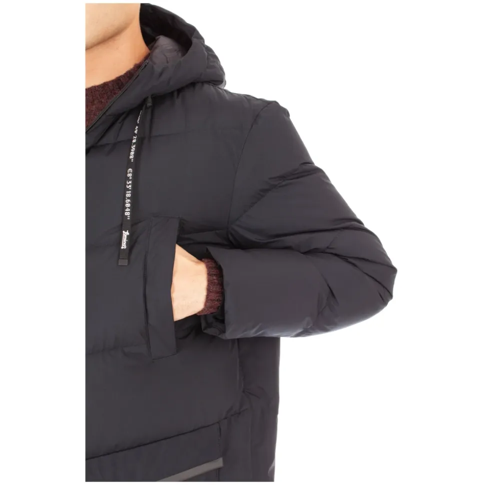 Lang, quiltet dunjakke