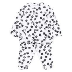 Langærmet jakke, T-shirt og leggings sæt