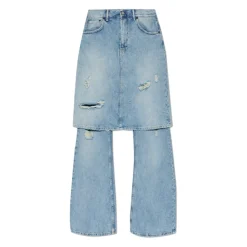 Layered Denim Trousers