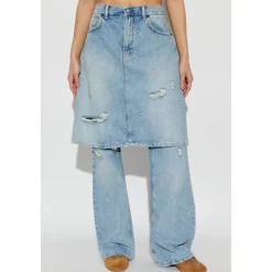 Layered Denim Trousers