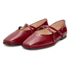 Læder Ballerinaer Albina - Rød