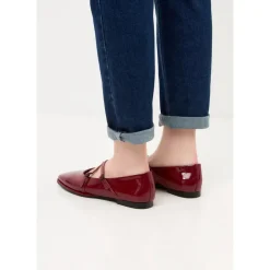 Læder Ballerinaer Albina - Rød