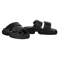 Læder Gummisandaler med Velcrorem