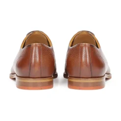 Læder halvsko med rosetdekoration på hælen