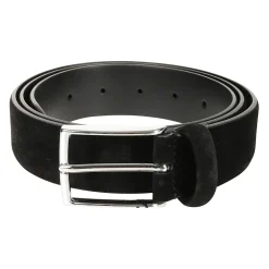 Læderbælte med poleret metal spænde