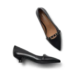 Læderpumpe med Tunitsole, Håndlavet i Portugal