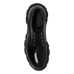 Lædersko med snørebånd