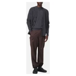 Let Merinouldssweater med Dobbelt Crew Neck Detalje