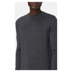 Let Merinouldssweater med Dobbelt Crew Neck Detalje