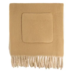 Logo Alpaca Wool Blend Hooded Scarf