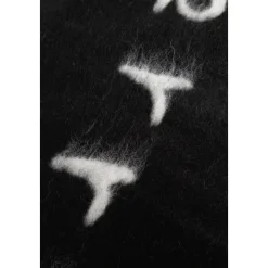 Logo Alpaca Wool Blend Hooded Scarf