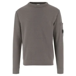 Logo Bomuld Blandingsstrik Grå