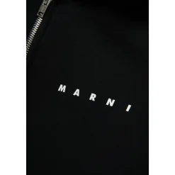 Logo Hættetrøje Sort Lynlås