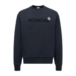 Logo Patch Sweatshirt Klassisk Navy