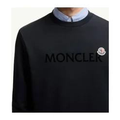 Logo Patch Sweatshirt Klassisk Navy