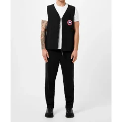 Logo Vest Sort Jakke Lynlås