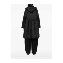 LQU1890 Peplum Longline Quilted Jacket