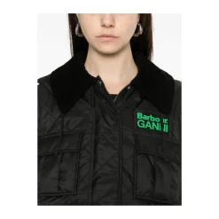 LQU1890 Peplum Longline Quilted Jacket