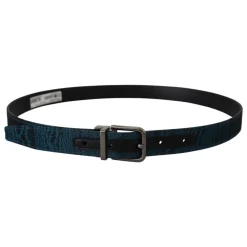 Luksus Jacquard Bælte - Blå, 2.5cm Bredde