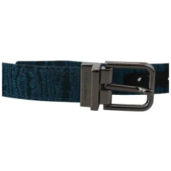 Luksus Jacquard Bælte - Blå, 2.5cm Bredde