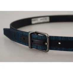 Luksus Jacquard Bælte - Blå, 2.5cm Bredde