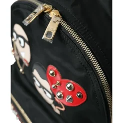 Luksus Sort Prydet Rygsæk