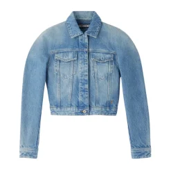 Lysblå Denim Skjorte med Brystlommer