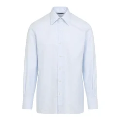 Lyseblå bomuldsskjorte